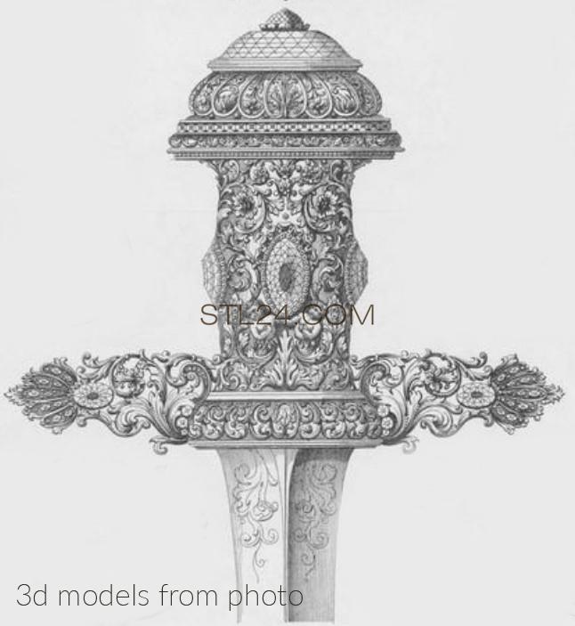 Оружие (WEAPON_0038 -  | 3D model 3DSMAX / OBJ / STL) 3D модель для ЧПУ станка